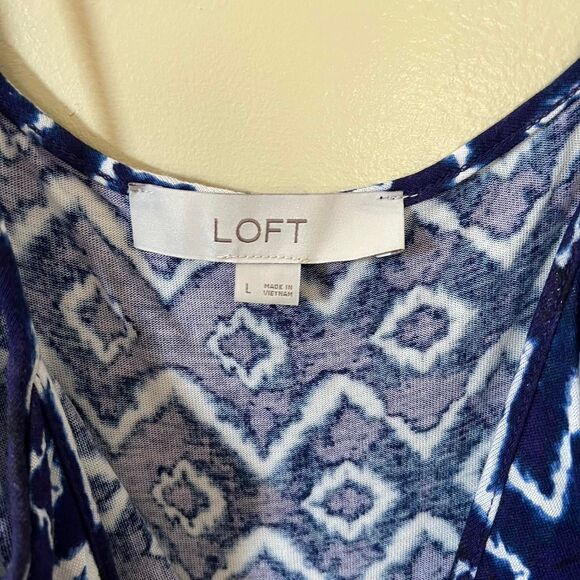 Loft Women's Blue Dress size L - Picture 2 of 4